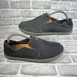 Olukai Nohea Men's Size 9 Gray Mesh Casual Slip On Loafers Sneakers Shoes